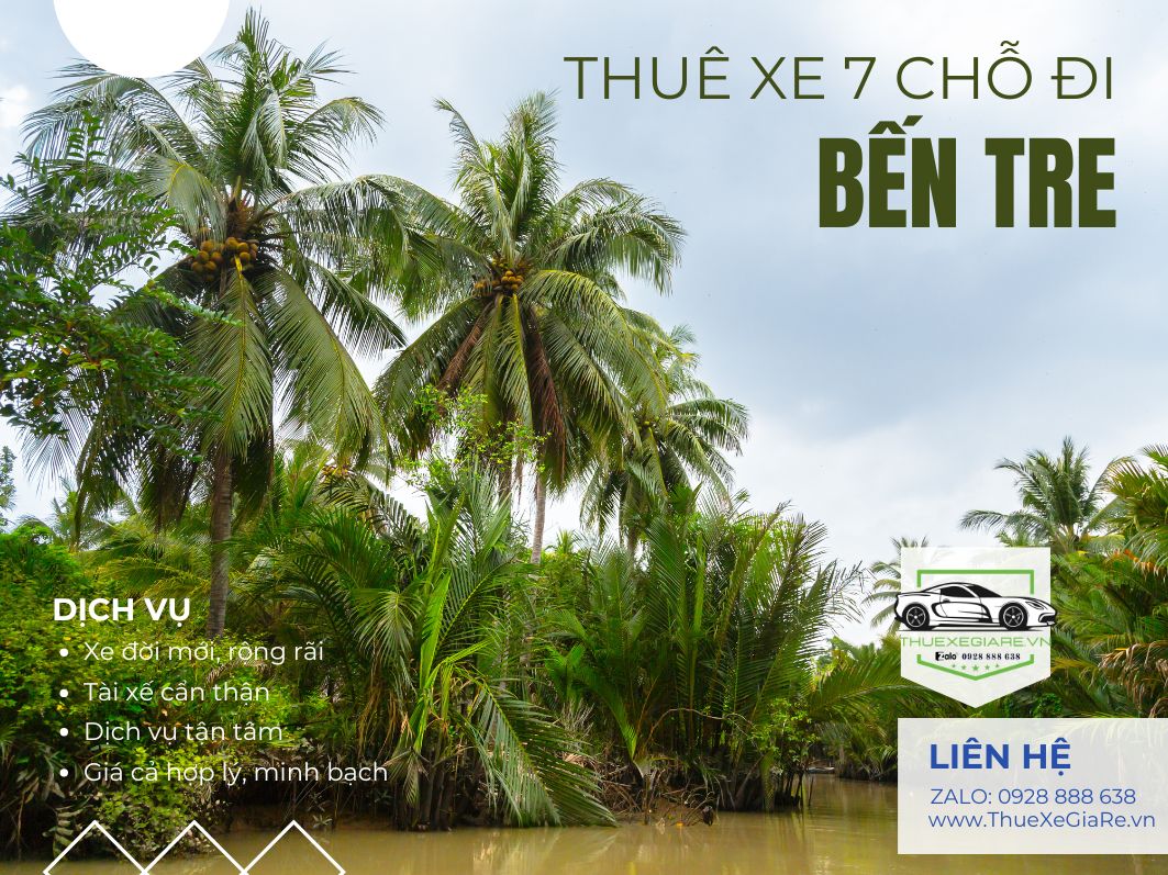xe 7 chỗ đi Bến Tre đời mới, nội thất rộng rãi sạch sẽ, phù hợp gia đình và nhóm nhỏ, tài xế chuyên nghiệp